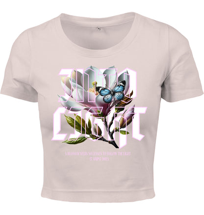 Cropped T-Shirt - Ice Blossom